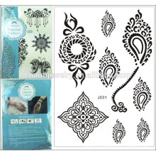 wholesale price high quality temporary big sexy black lace design tattoo sticker for body j031
